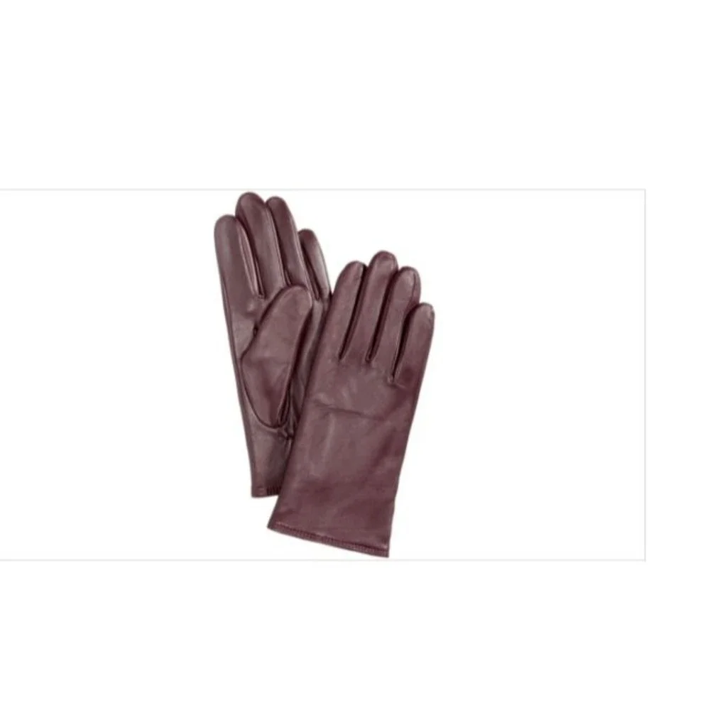 CHARTER CLUB CASHMERE LINED 100% LEATHER GLOVES NWT SIZE SMALL maroon